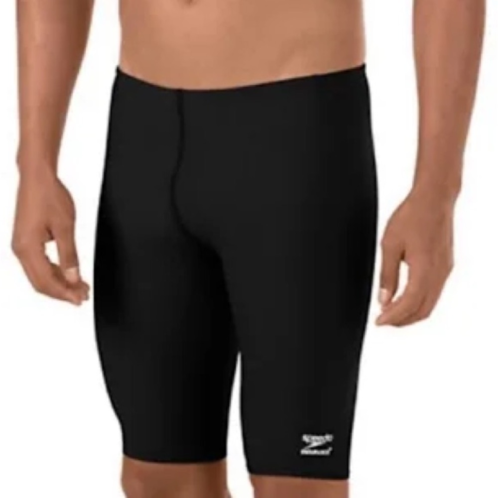 NWT- Speedo Men's Classic Black Swim Trunks